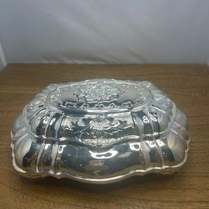 Vintage Vera Lucino Silver Plated Trinket Box